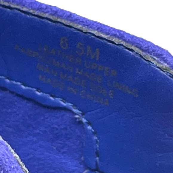 new Gianni Bini ♥︎ Suede Ankle Wrap Platform Slingback Stilettos Heels ♥︎ Cobalt - Picture 11 of 16